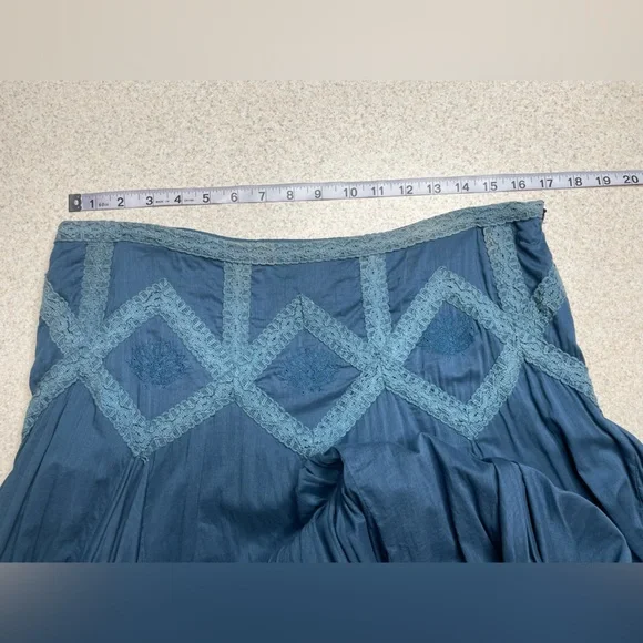 Elegant Blue Maxi Skirt - Picture 8 of 9